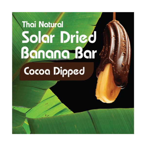 Solar Dried Banana Bar Cocoa Dipped